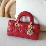Dior Lady D-Joy Small Red Cannage Lambskin
