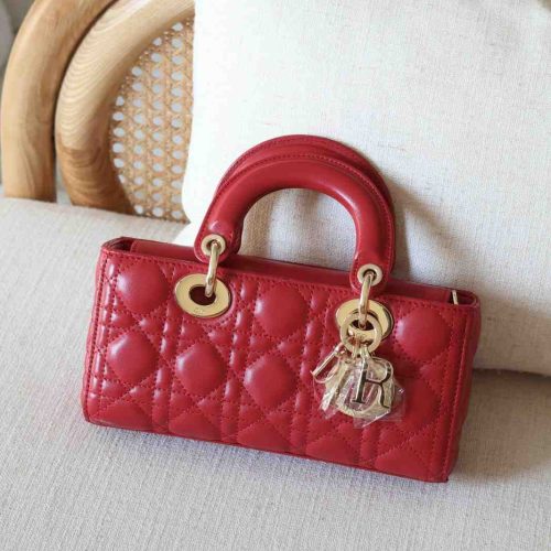 Dior Lady D-Joy Small Red Cannage Lambskin