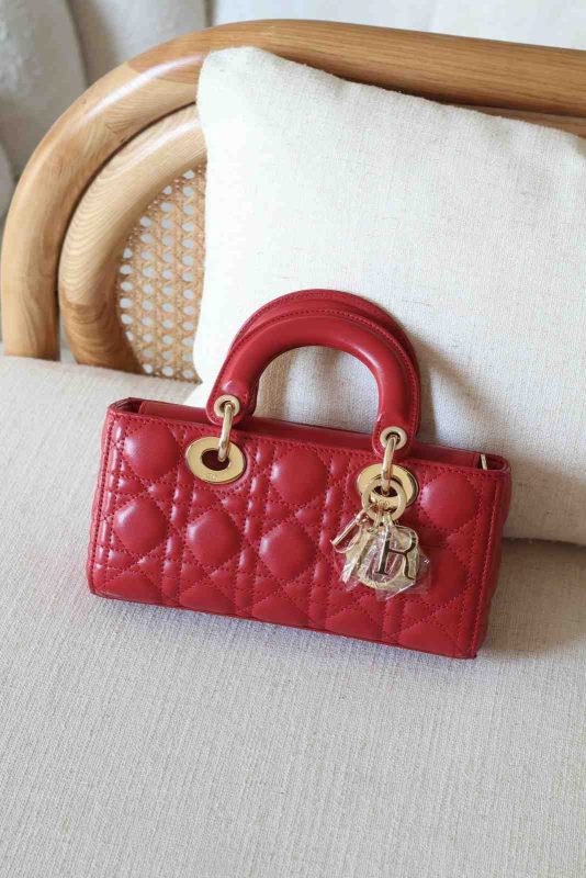 Dior Lady D-Joy Small Red Cannage Lambskin