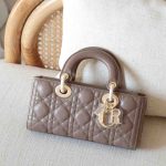 Dior Lady D-Joy Small Warm Taupe Cannage Lambskin