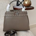 Fendi Peekaboo ISeeU Taupe Selleria Stitches