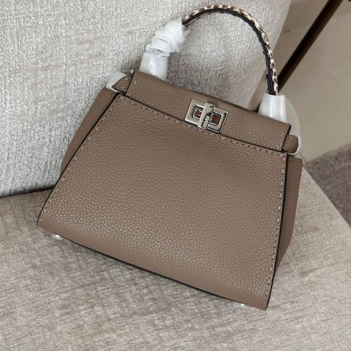Fendi Peekaboo Mini Beige Selleria 220 Stitches