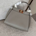 Fendi Peekaboo Mini Light Grey Bag
