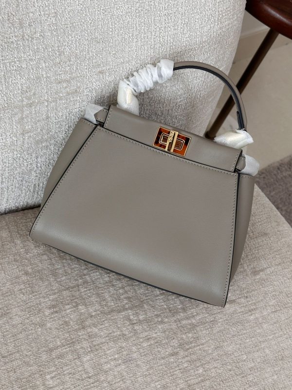 Fendi Peekaboo Mini Light Grey Bag