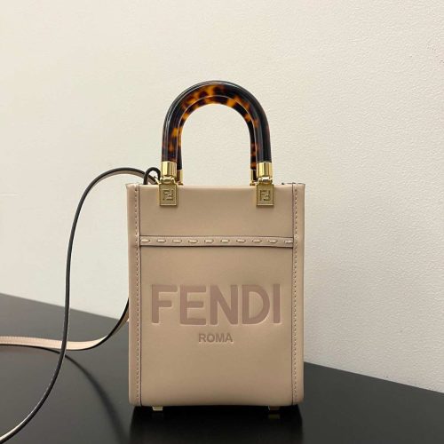 Fendi Sunshine Mini Tote Beige