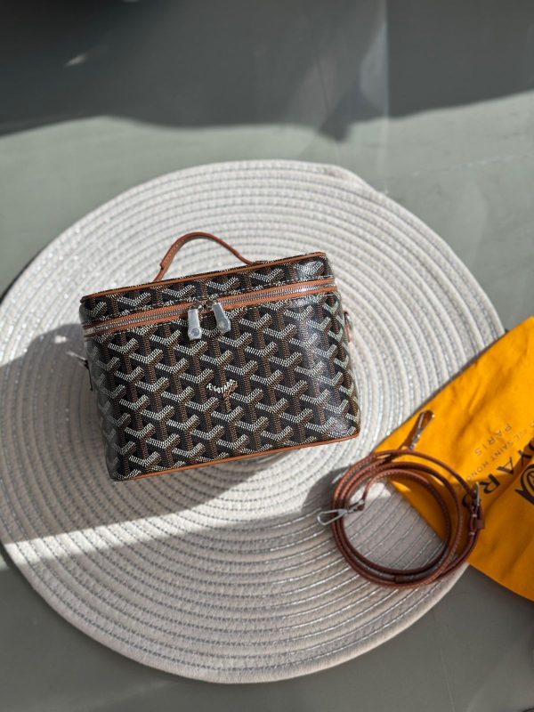 Goyard Muse Vanity Case Mini Black Tan