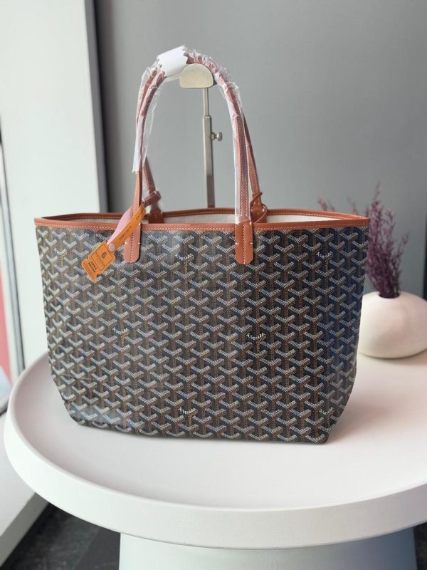 Goyard Saint Louis PM Tote Black Tan