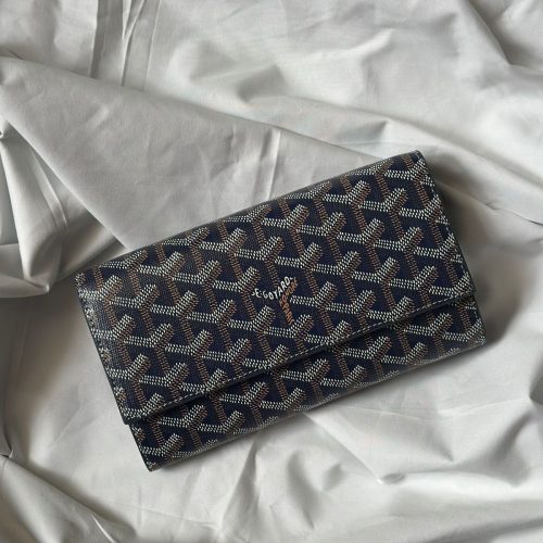 Goyard Wallet Varenne Continental Navy Blue