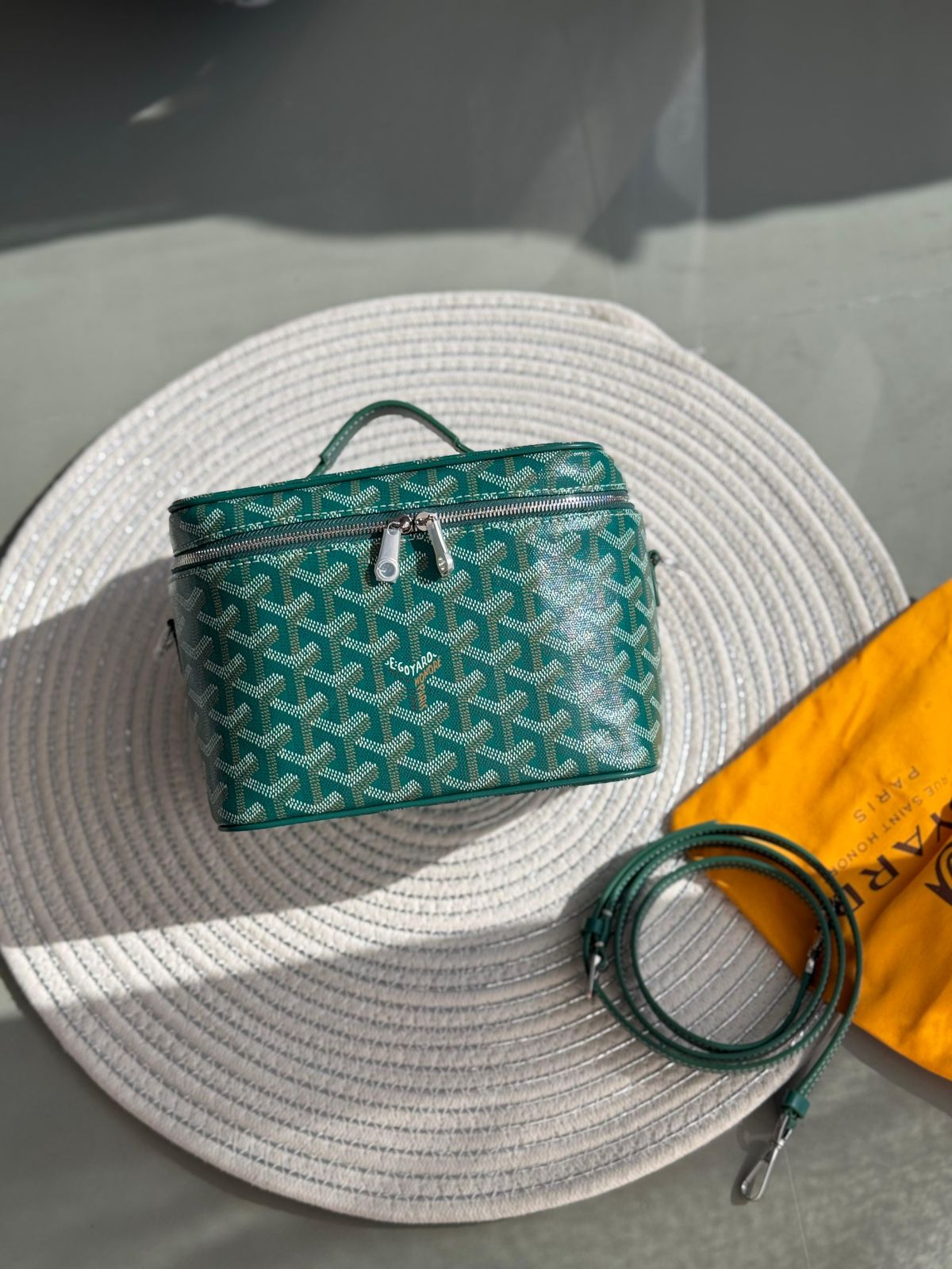 Goyard Muse Vanity Case Mini Green Goyard Muse Vanity Case Mini Green
