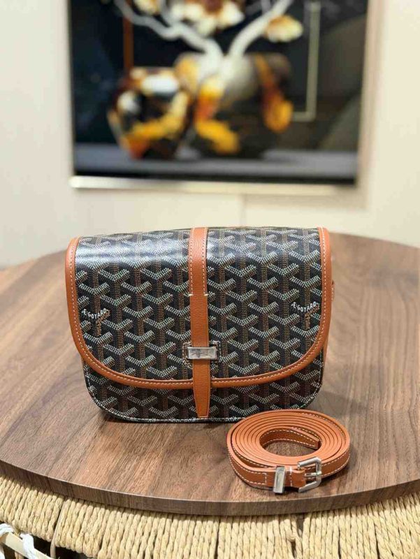 Goyard Belvedere PM Bag Black Tan