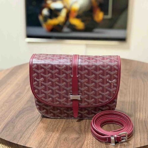 Goyard Belvedere PM Bag Burgundy