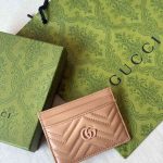 Gucci GG Marmont Card Case Pink Beige