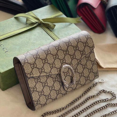 Gucci Dionysus Wallet Beige GG Canvas