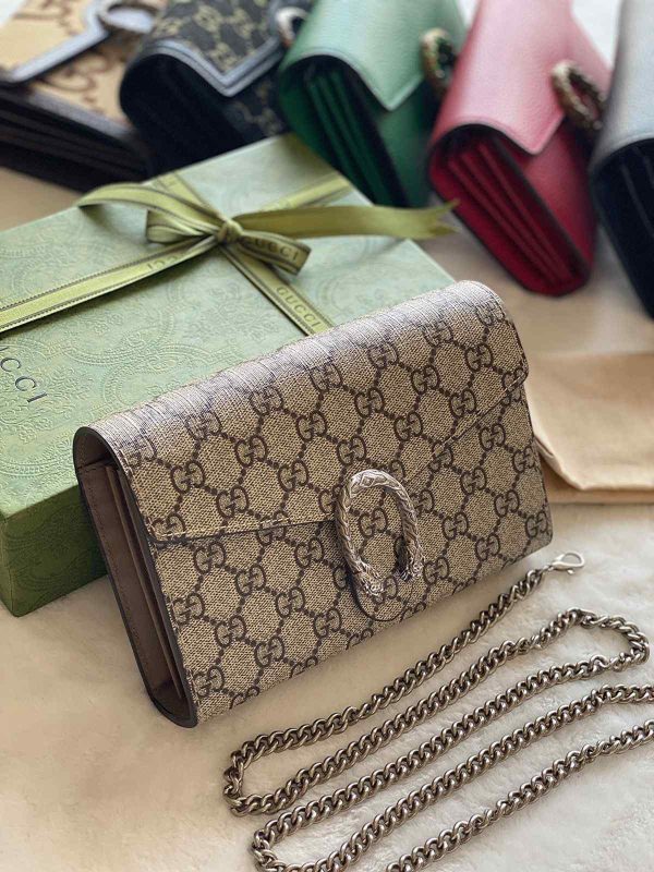 Gucci Dionysus Wallet Beige GG Canvas
