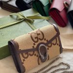 Gucci Dionysus Jumbo Wallet Brown GG Textured