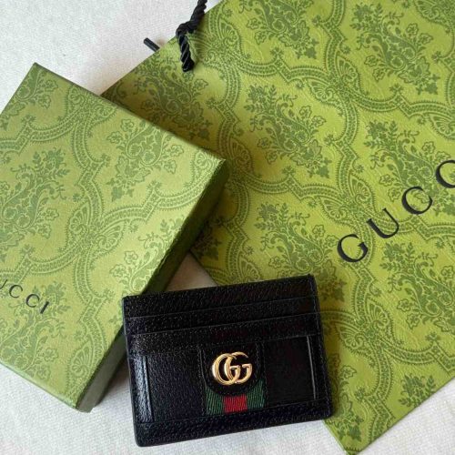 Gucci Ophidia Card Wallet Black Leather
