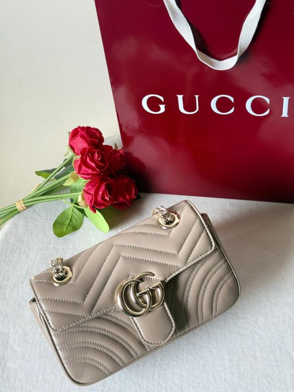 Gucci GG Marmont Small Beige Bag