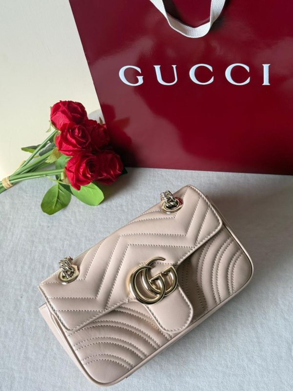 Gucci GG Marmont Small Pink Beige Bag