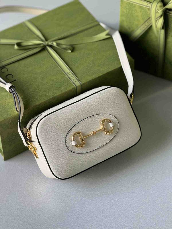 Gucci Horsebit 1955 Small Bag White