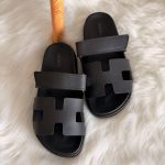Hermes Full Black Chypre Sandals