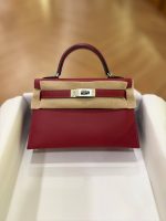 Hermes Mini Kelly 20 Rouge H