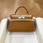 Hermes Mini Kelly 20 Sellier Gold Epsom Leather SHW