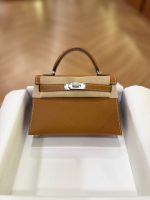 Hermes Mini Kelly 20 Sellier Gold Epsom Leather SHW