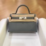 Hermes Mini Kelly 20 Vert Amande Epsom Leather SHW