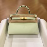 Hermes Mini Kelly 20 Vert Fizz Epsom Leather GHW