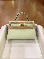Hermes Mini Kelly 20 Vert Fizz Epsom Leather GHW