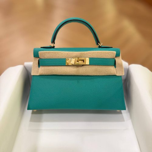 Hermes Mini Kelly 20 Vert Jade