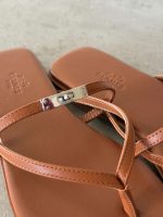 Hermes Miss Sandal Brown Calfskin Leather With Mini Kelly Buckle