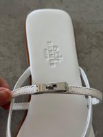 Hermes Miss Sandal White Calfskin Leather With Mini Kelly Buckle (4)