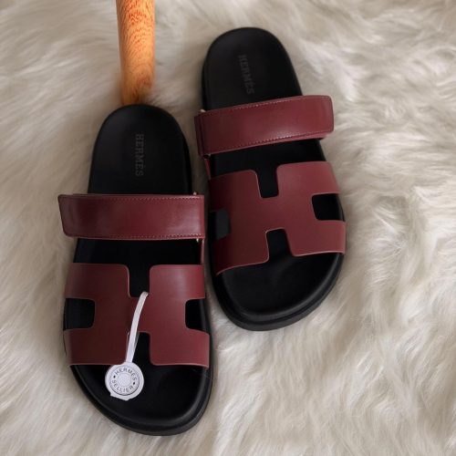 Hermes Rouge H Chypre Sandals