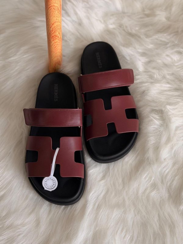 Hermes Rouge H Chypre Sandals