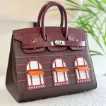 Hermes Faubourg Day Birkin Sellier 20 Rouge H Madame Calfskin Matte Alligator Epsom Bag