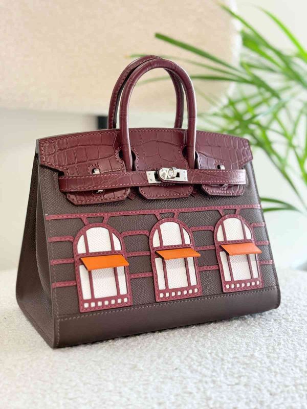 Hermes Faubourg Day Birkin Sellier 20 Rouge H Madame Calfskin Matte Alligator Epsom Bag
