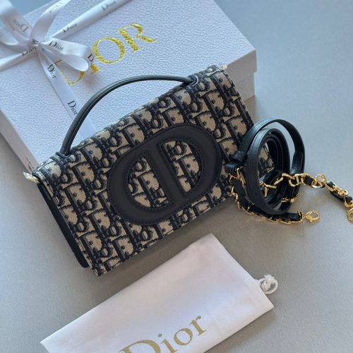 Dior CD Signature Blue Dior Oblique Jacquard Mini Bag