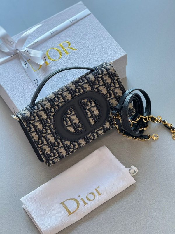 Dior CD Signature Blue Dior Oblique Jacquard Mini Bag