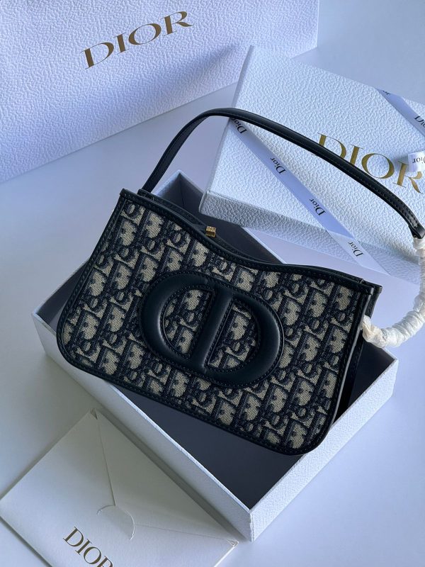 Dior Mini Oblique Canvas CD Signature Hobo Shoulder Bag