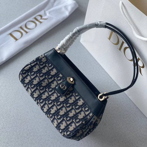 Dior Small Blue Dior Oblique Jacquard Dior Key Bag