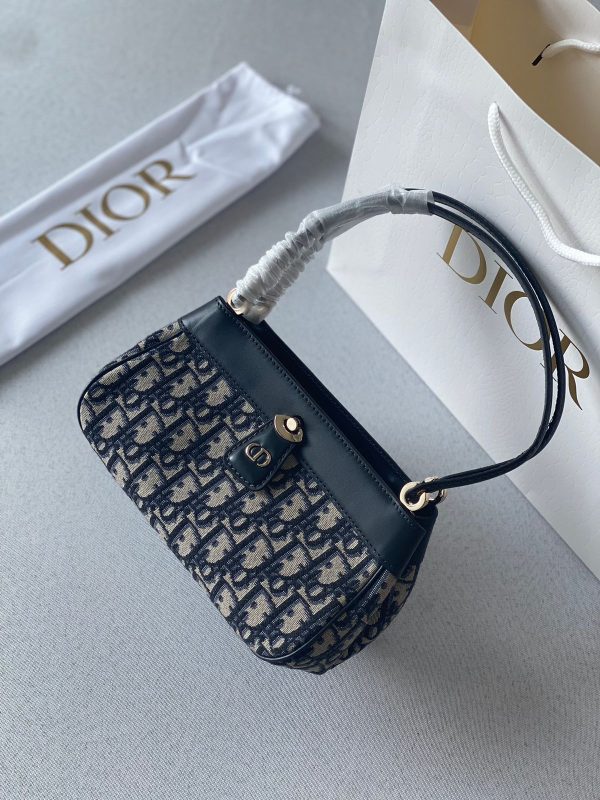 Dior Small Blue Dior Oblique Jacquard Dior Key Bag
