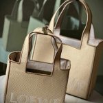 Loewe Font Raffia Tote Bag Naturel Textured