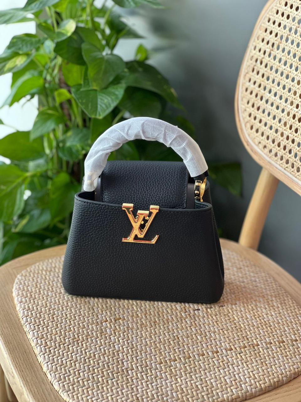 Louis Vuitton Black Taurillon leather Capucines Mini Bag Louis Vuitton Black Taurillon Leather Capucines Mini Bag - Image 1