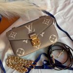 Louis Vuitton Pochette Métis East West Creme Beige Monogram Empreinte Leather Bag