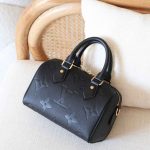 Louis Vuitton Speedy 20 Bandouliere Black Monogram Empreinte Leather Handbag