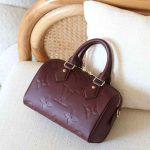 Louis Vuitton Speedy 20 Bandouliere Grenat Red Monogram Empreinte Handbag