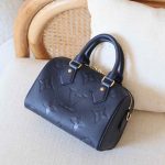 Louis Vuitton Speedy 20 Bandouliere Navy Blue Monogram Empreinte Handbag