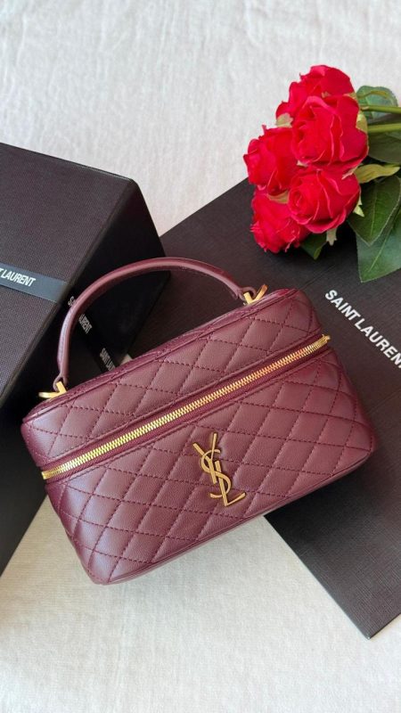 YSL Gaby Mini Vanity Bag Rouge Cabernet