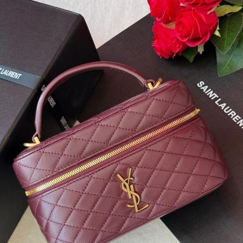 YSL Gaby Mini Vanity Bag Rouge Cabernet